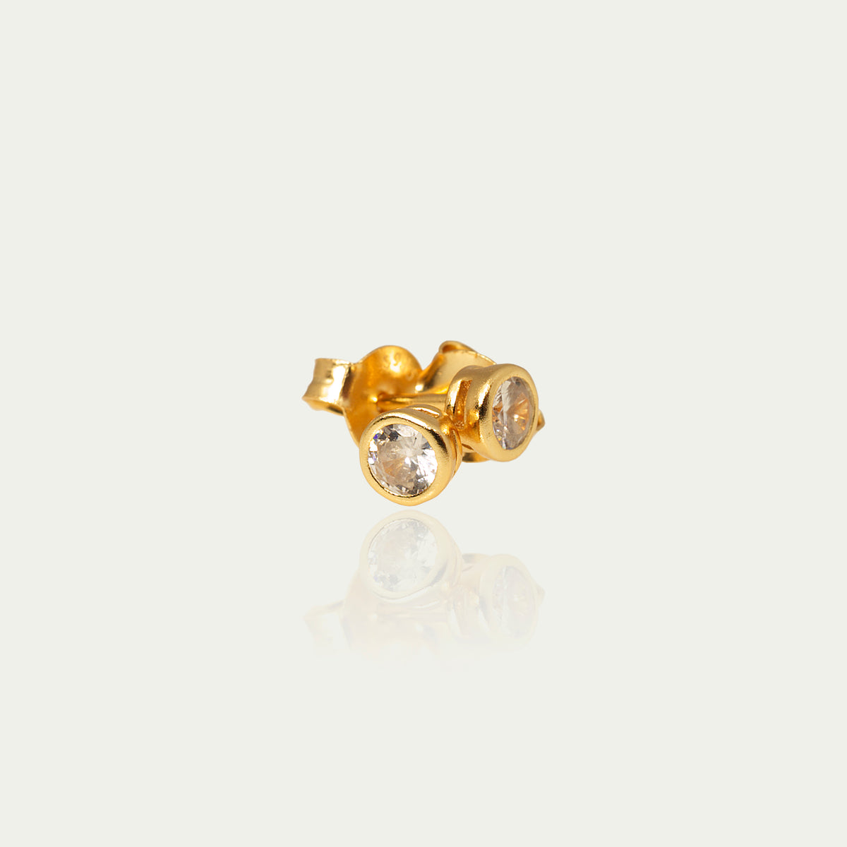 Ohrstecker Glam Crystal – 925 Sterling Silber 18K Gelbgold vergoldet | Sucre Fine Jewelry