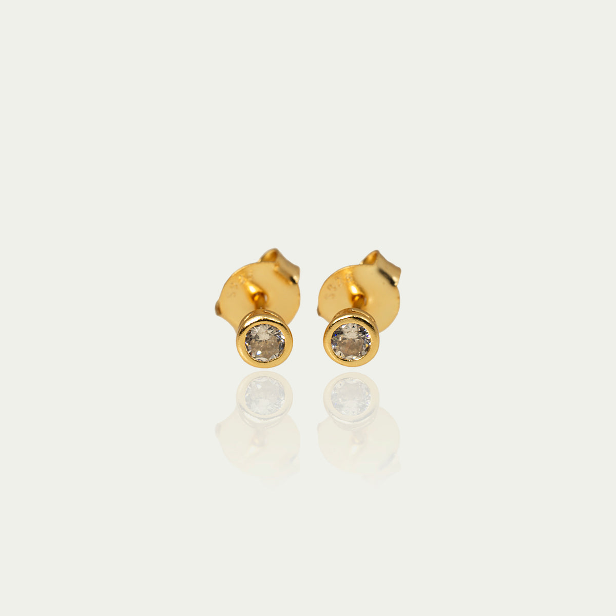Ohrstecker Glam Crystal – 925 Sterling Silber 18K Gelbgold vergoldet | Sucre Fine Jewelry