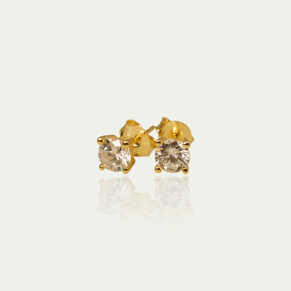 Ohrstecker Glam Krappenfassung Crystal – 925 Sterling Silber 18K Gelbgold vergoldet | Sucre Fine Jewelry