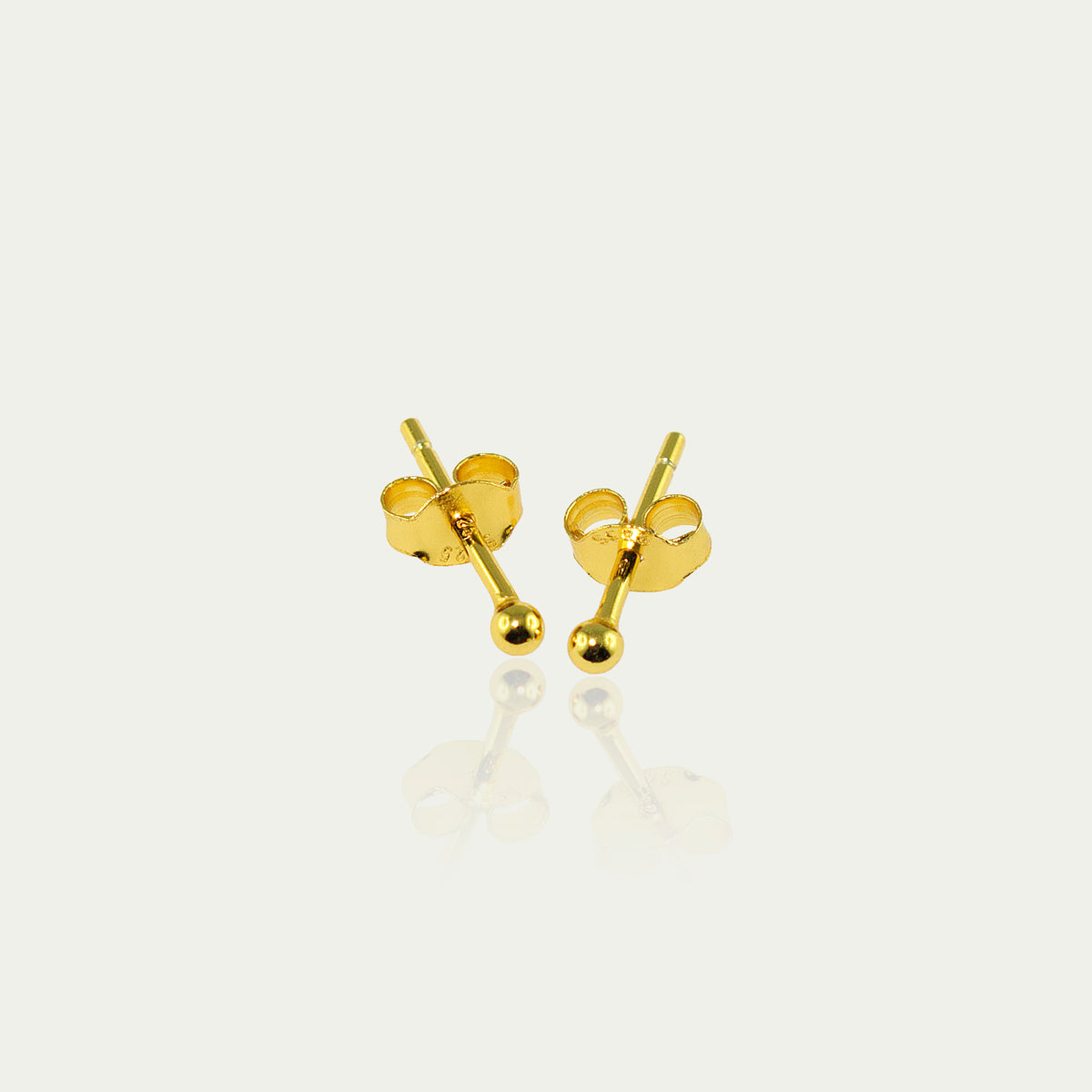 Ohrstecker Ball – 925 Sterling Silber 18K Gelbgold vergoldet | Sucre Fine Jewelry