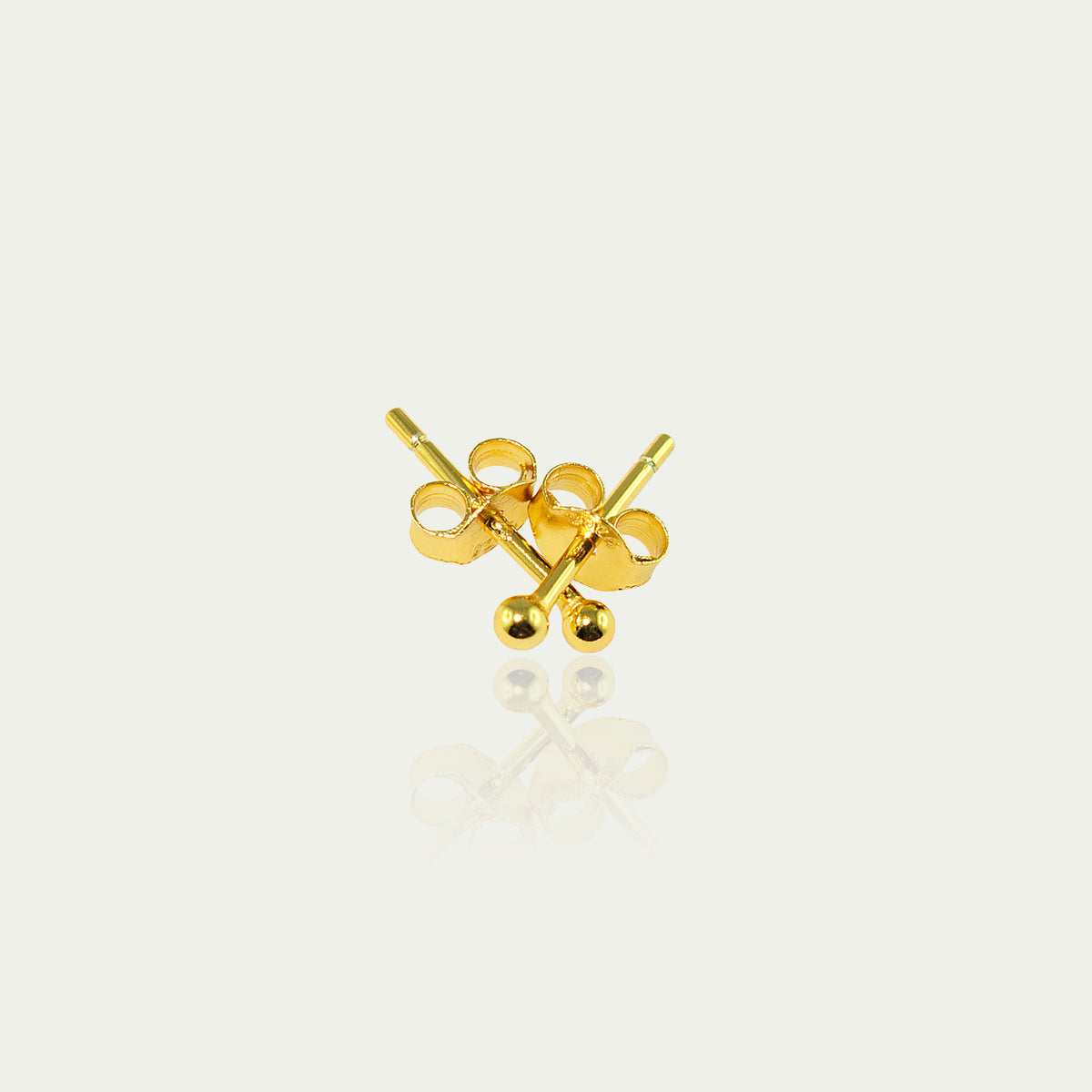 Ohrstecker Ball – 925 Sterling Silber 18K Gelbgold vergoldet | Sucre Fine Jewelry