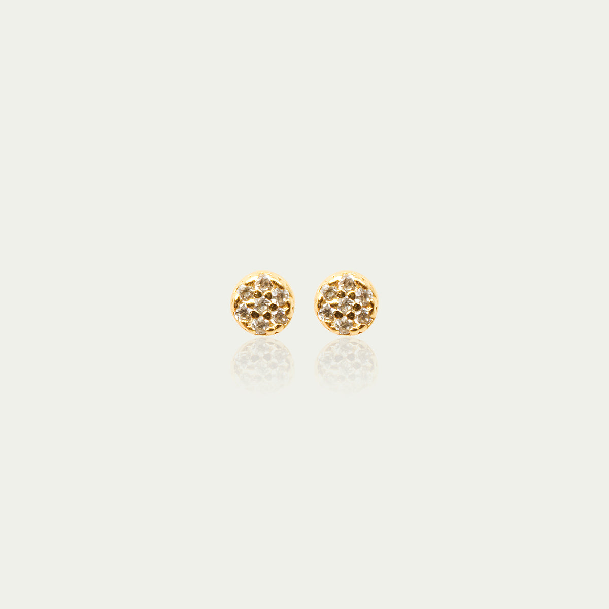 Ohrstecker Mini Pavé – 925 Sterling Silber 18K Gelbgold vergoldet | Sucre Fine Jewelry