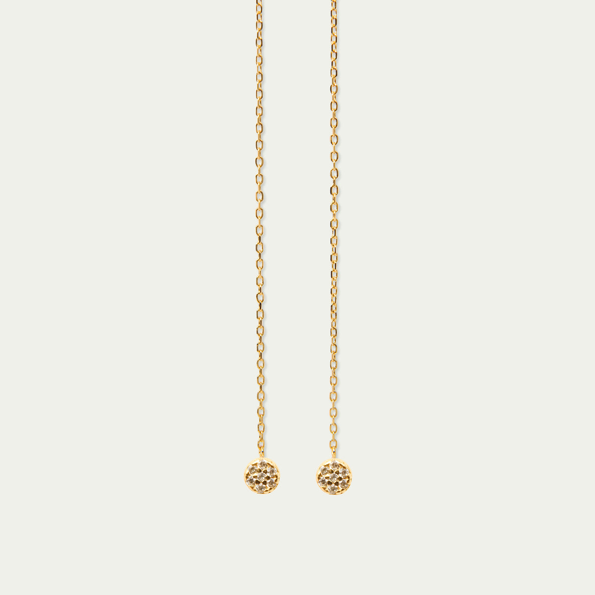 Ohrhänger Mini Pavé – 925 Sterling Silber 18K Gelbgold vergoldet | Sucre Fine Jewelry