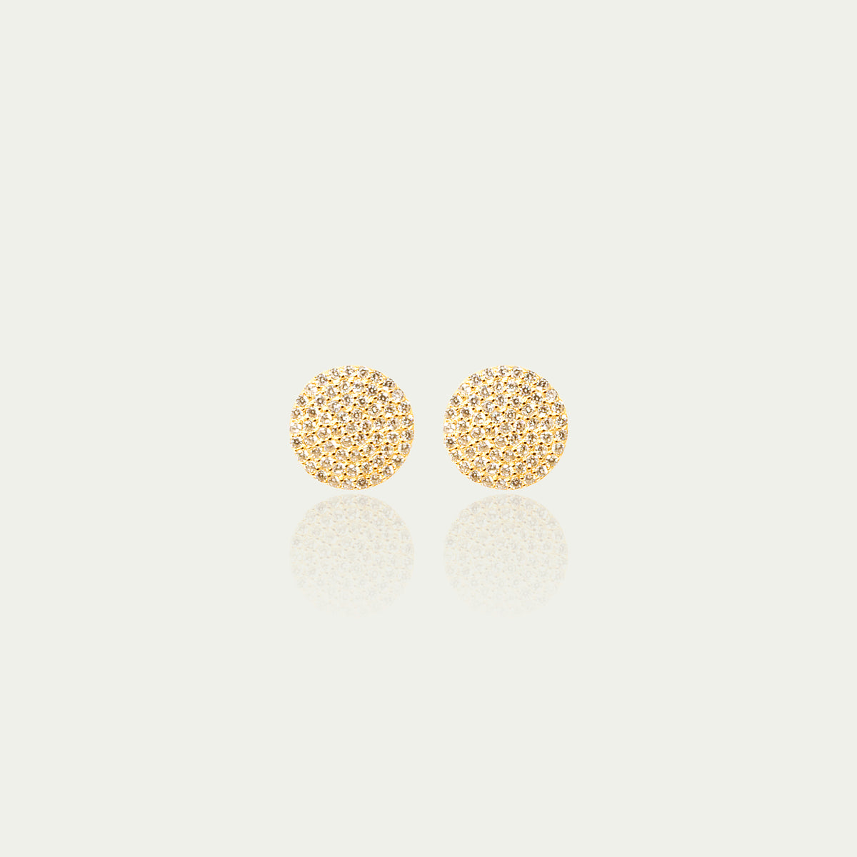 Ohrstecker Pavé – 925 Sterling Silber 18K Gelbgold vergoldet | Sucre Fine Jewelry