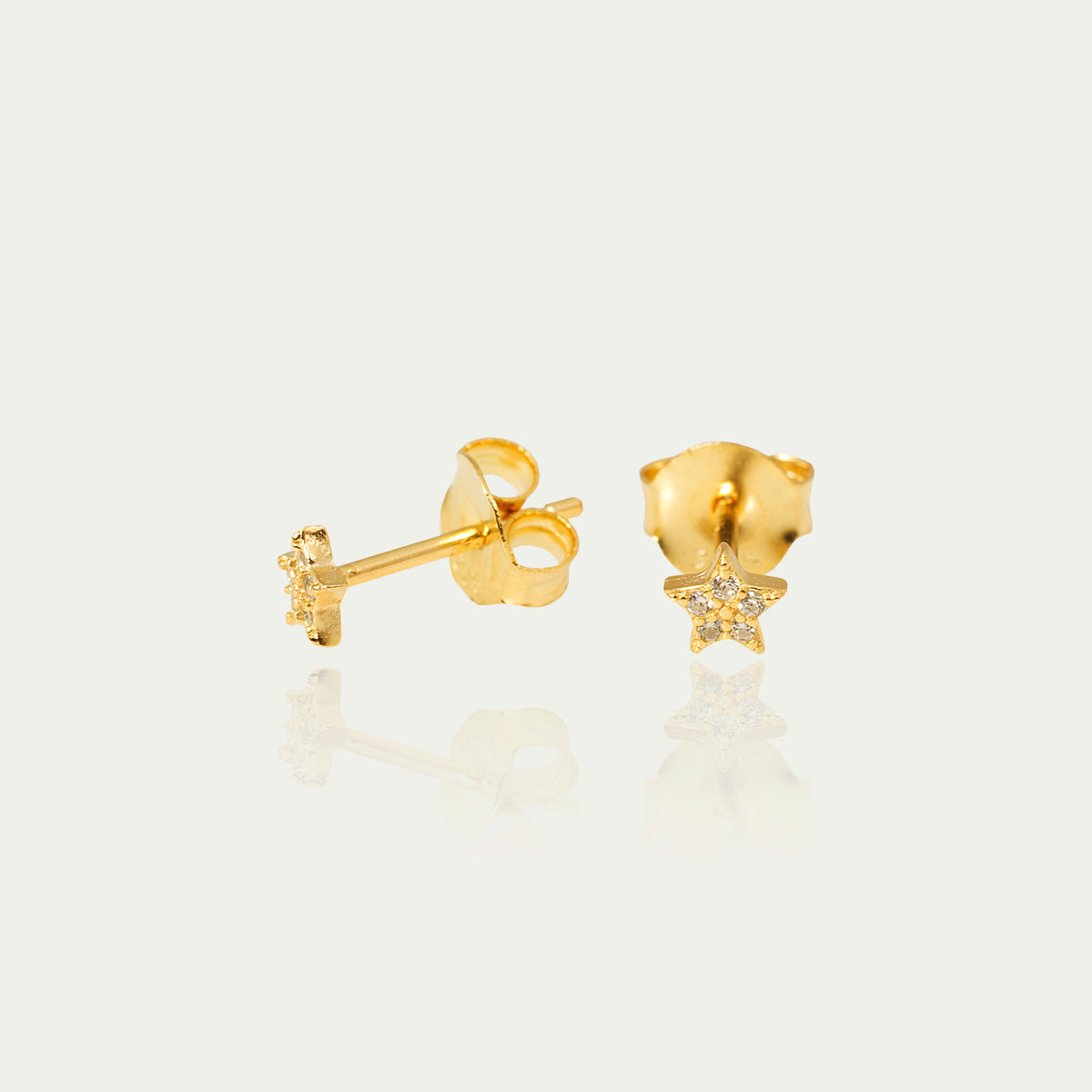 Ohrstecker Mini Stern – 925 Sterling Silber 18K Gelbgold vergoldet | Sucre Fine Jewelry