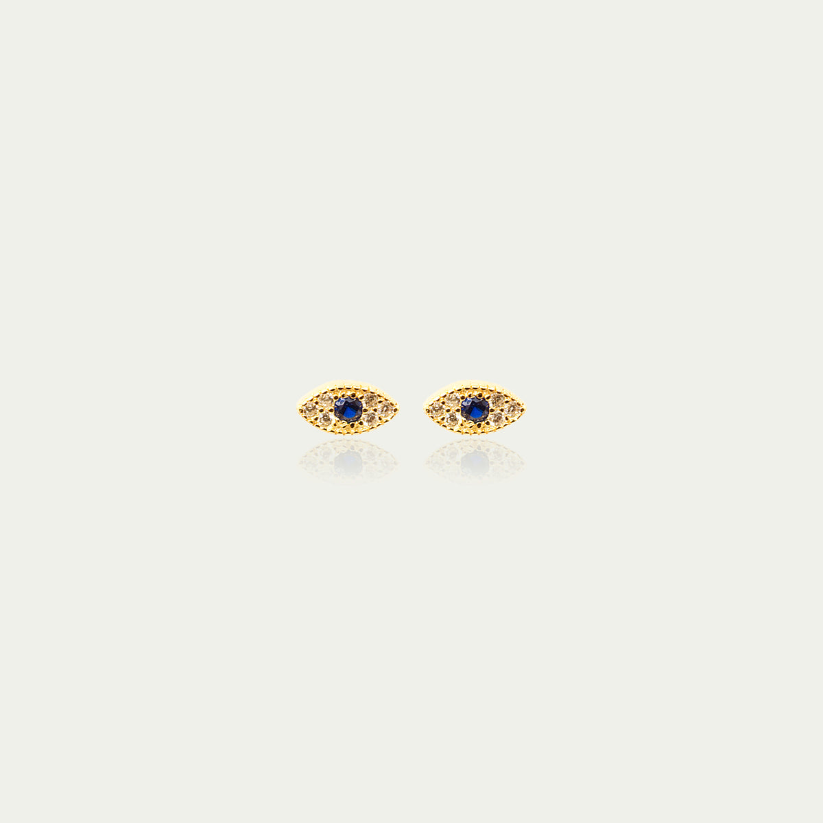 Ohrstecker Evil Eye – 925 Sterling Silber 18K Gelbgold vergoldet | Sucre Fine Jewelry