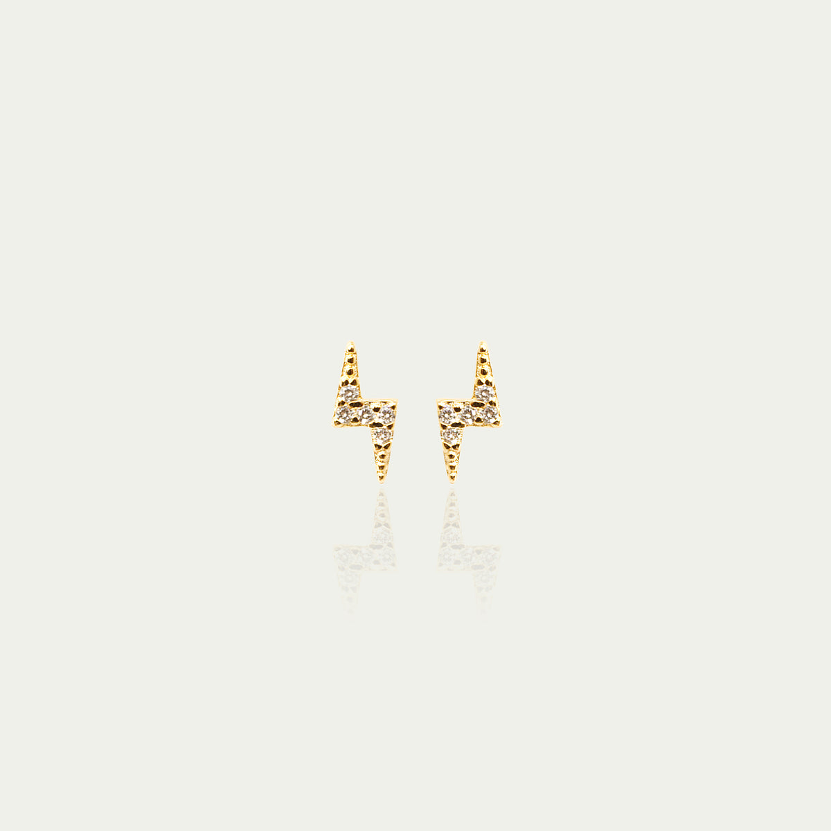 Ohrstecker Flash mit Zirkonia – 925 Sterling Silber 18K Gelbgold vergoldet | Sucre Fine Jewelry