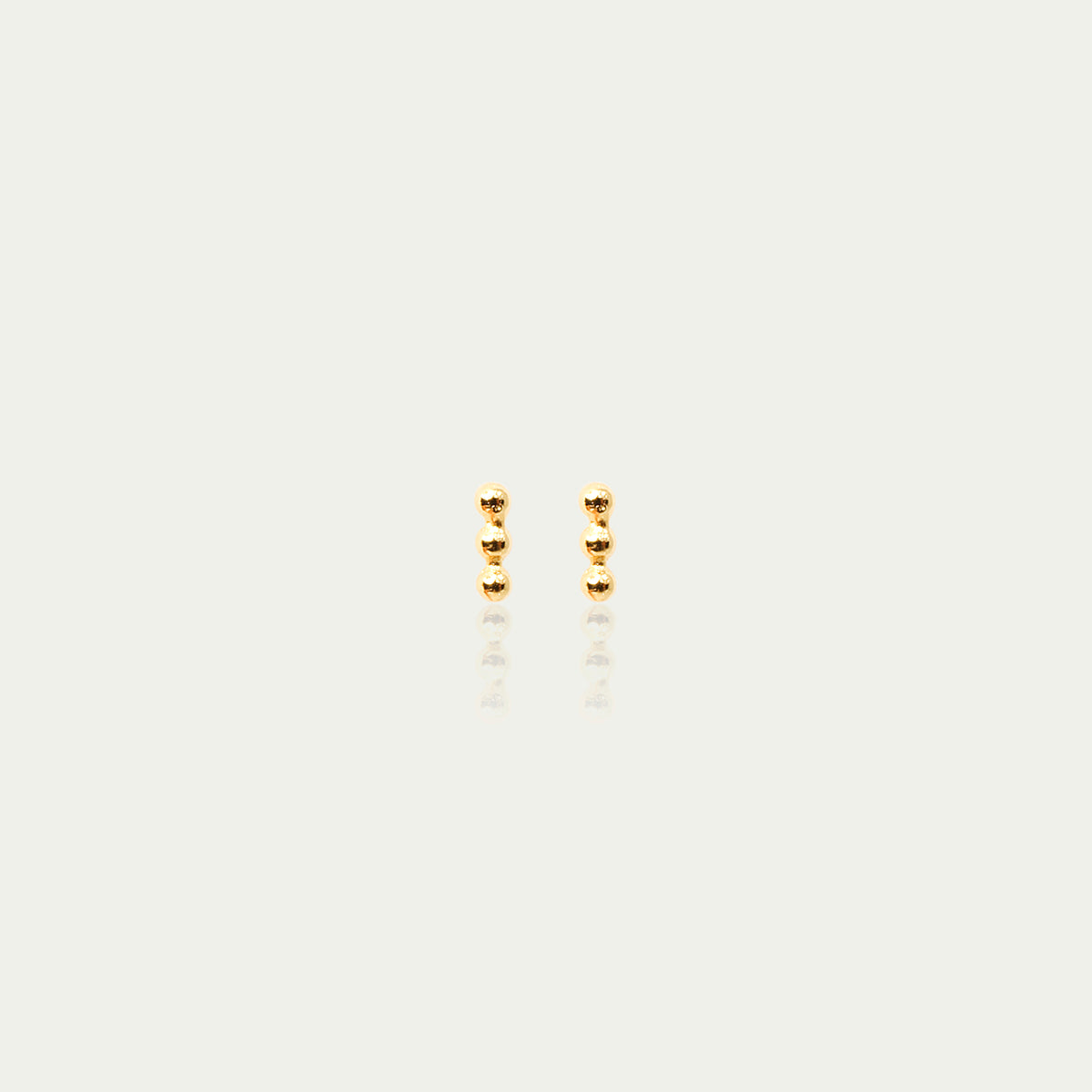 Ohrstecker Mini Bubbles Bar – 925 Sterling Silber 18K Gelbgold vergoldet | Sucre Fine Jewelry