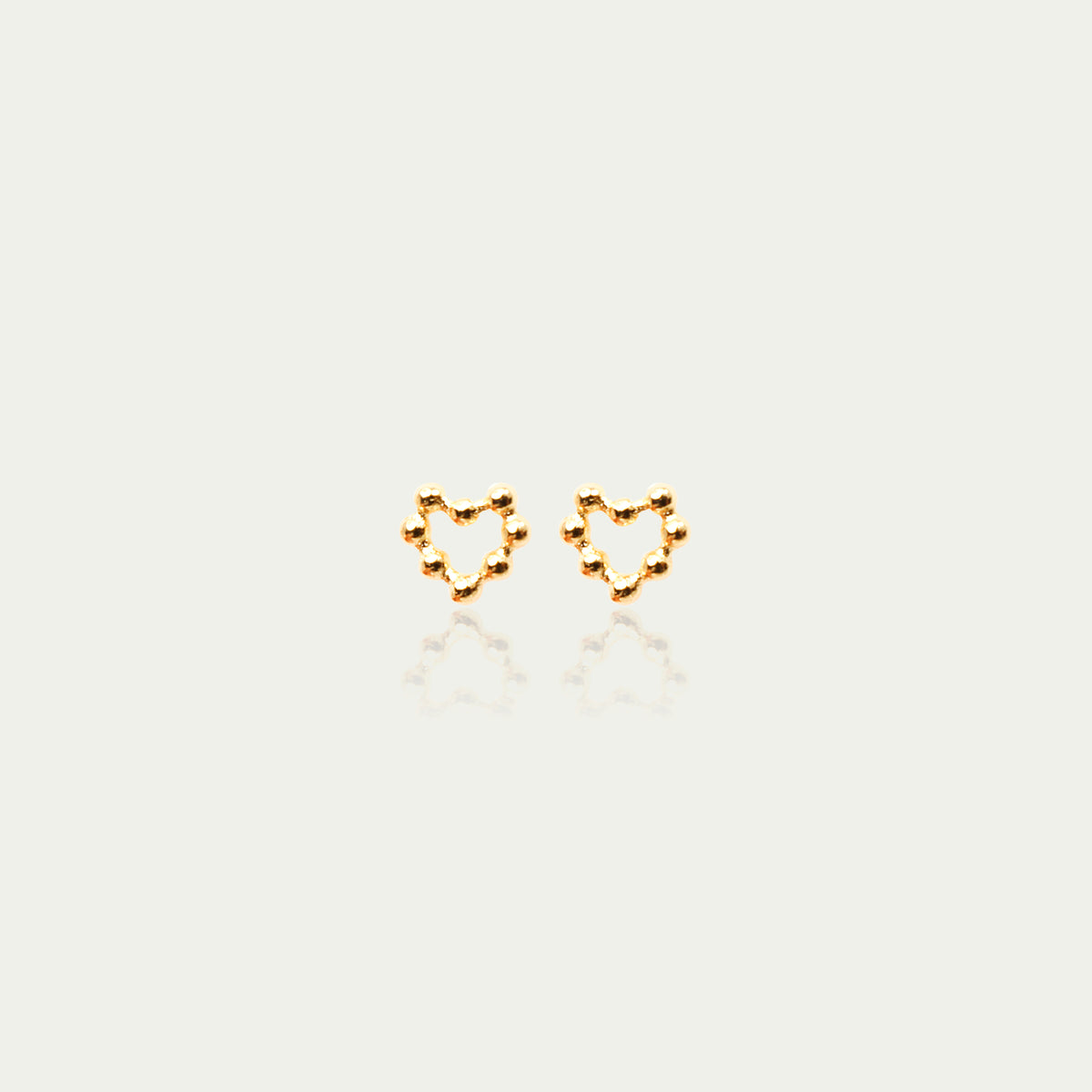 Ohrstecker Bubbles Heart – 925 Sterling Silber 18K Gelbgold vergoldet | Sucre Fine Jewelry