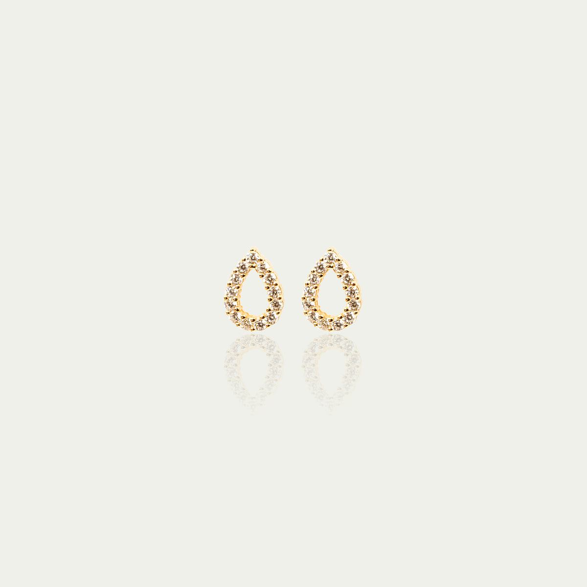 Ohrstecker Shiny Drop – 925 Sterling Silber 18K Gelbgold vergoldet | Sucre Fine Jewelry