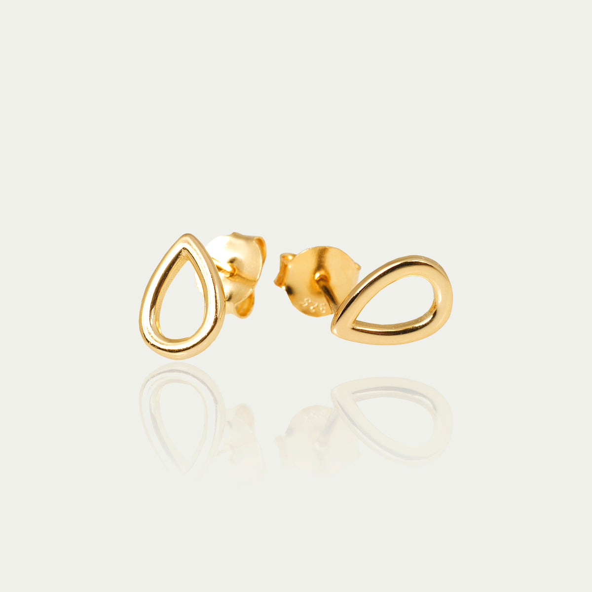 Ohrstecker Drop – 925 Sterling Silber 18K Gelbgold vergoldet | Sucre Fine Jewelry