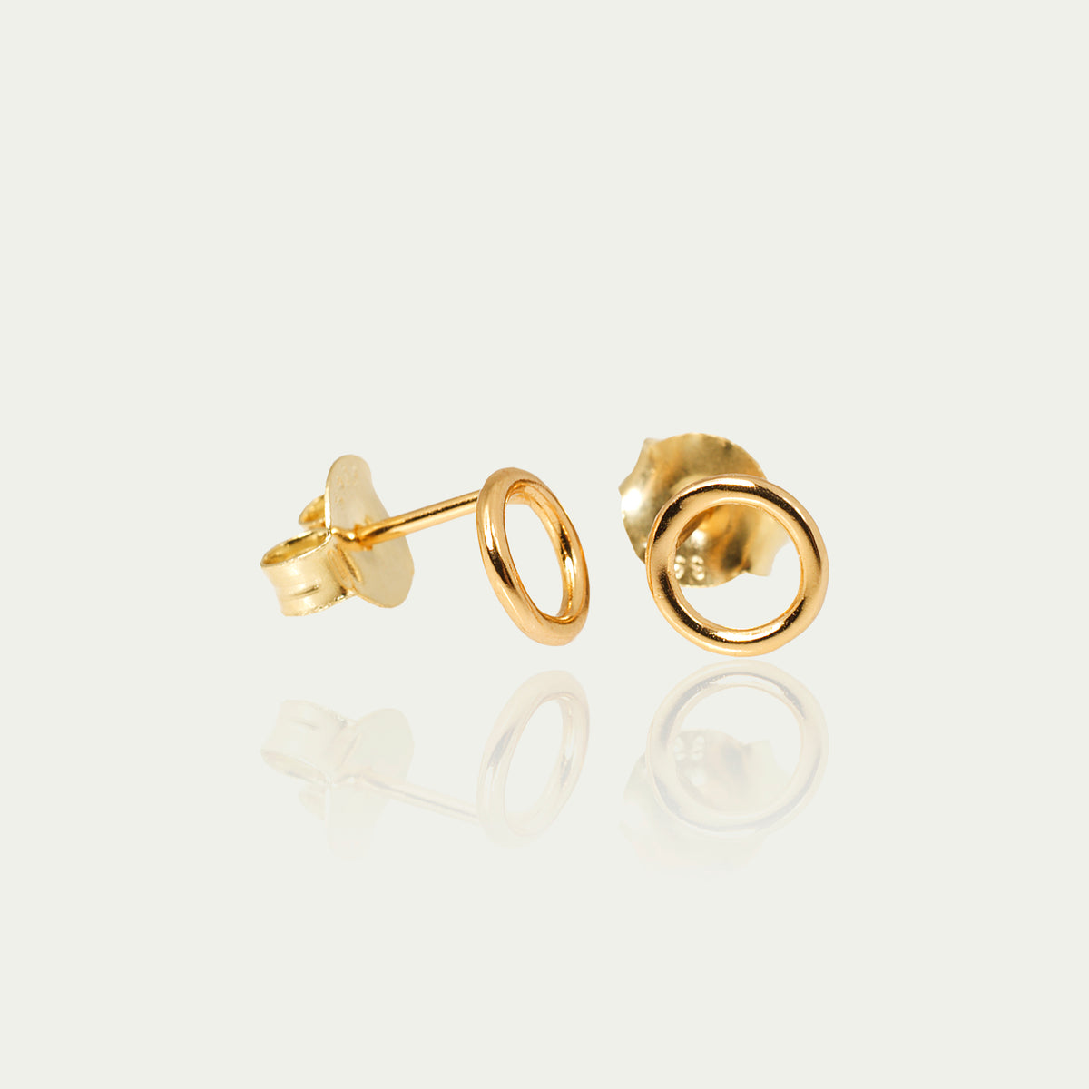 Ohrstecker Circle – 925 Sterling Silber 18K Gelbgold vergoldet | Sucre Fine Jewelry