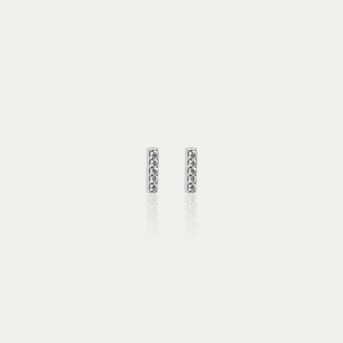 Ohrstecker Mini Bar mit Zirkonia – 925 Sterling Silber | Sucre Fine Jewelry