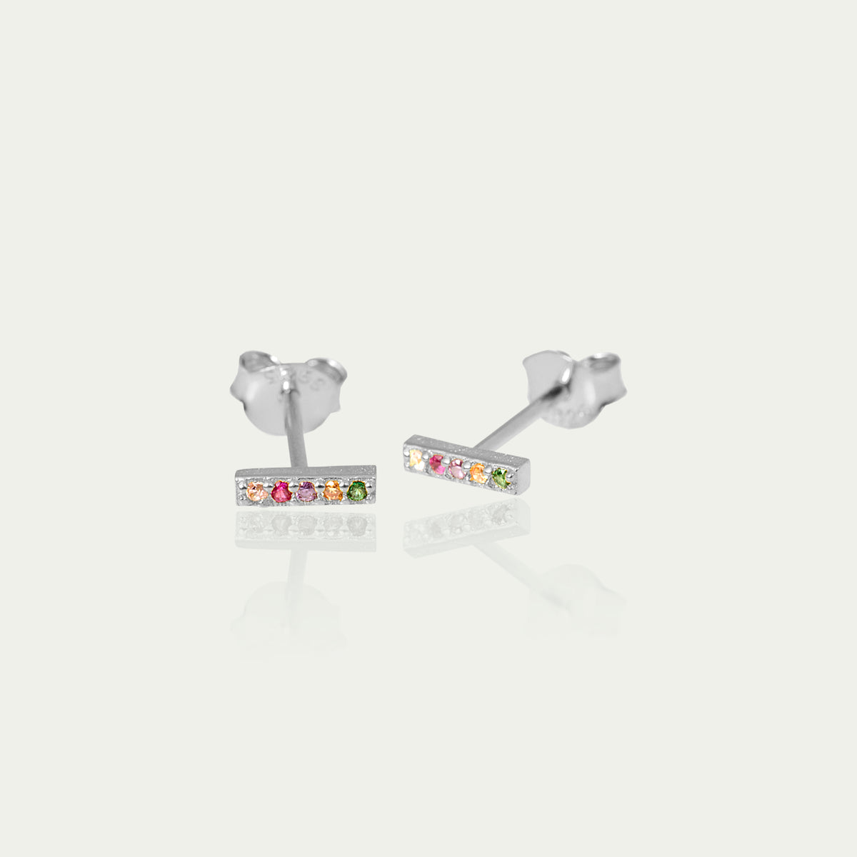 Ohrstecker Rainbow mit Zirkonia – 925 Sterling Silber | Sucre Fine Jewelry
