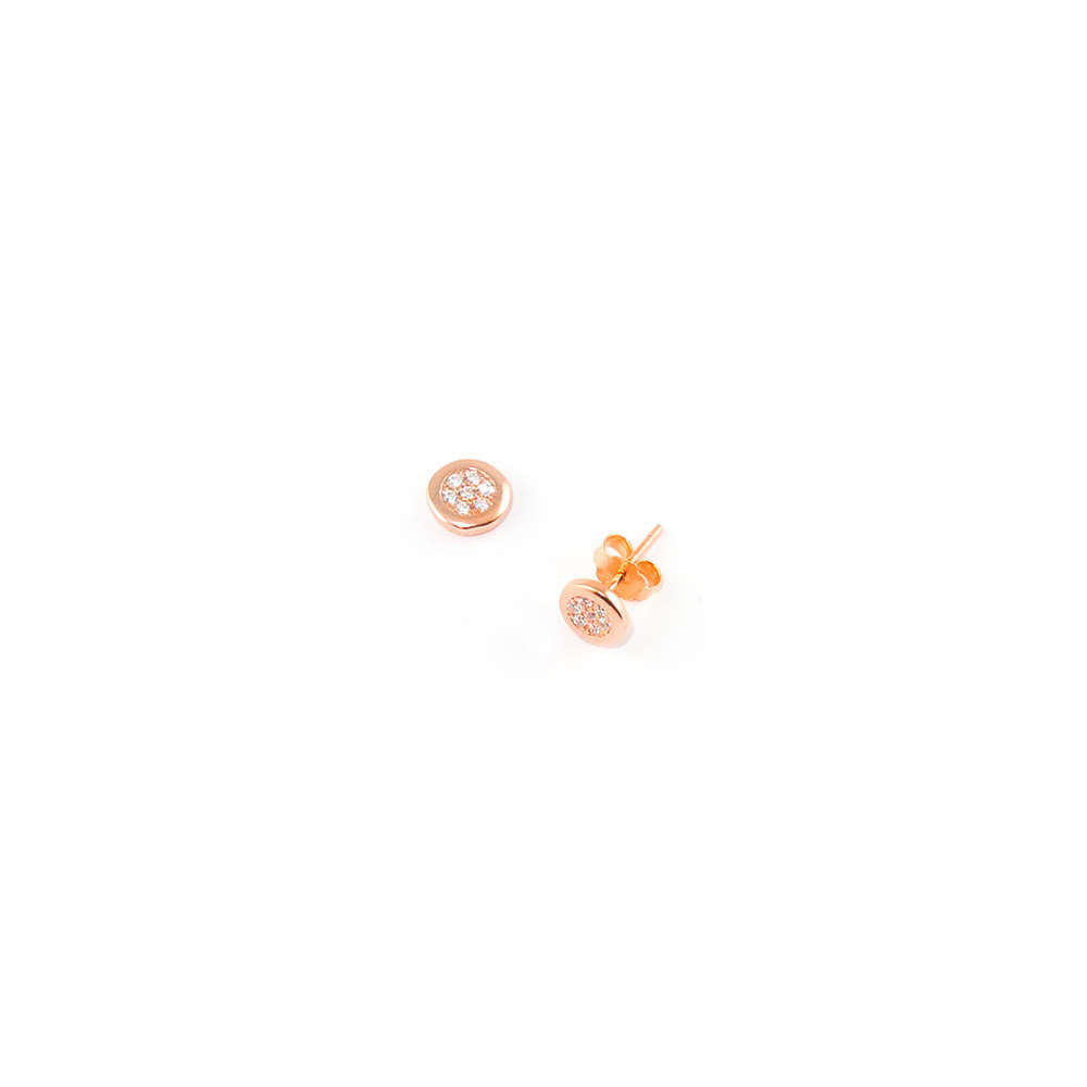 Ohrstecker Endless Pavé Crystal – 925 Sterling Silber 18K Roségold vergoldet | Sucre Fine Jewelry