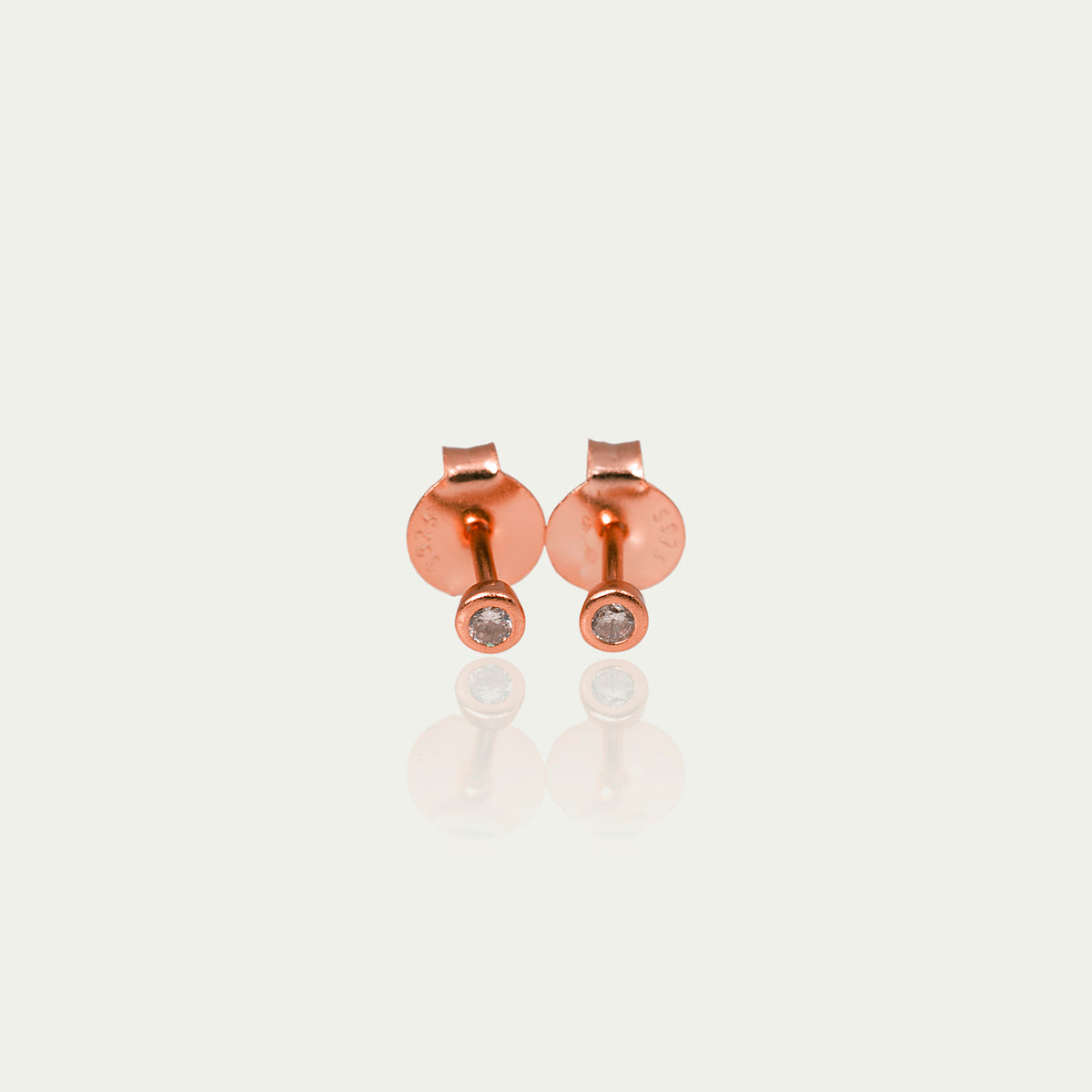 Ohrstecker Glam Crystal – 925 Sterling Silber 18K Roségold vergoldet | Sucre Fine Jewelry