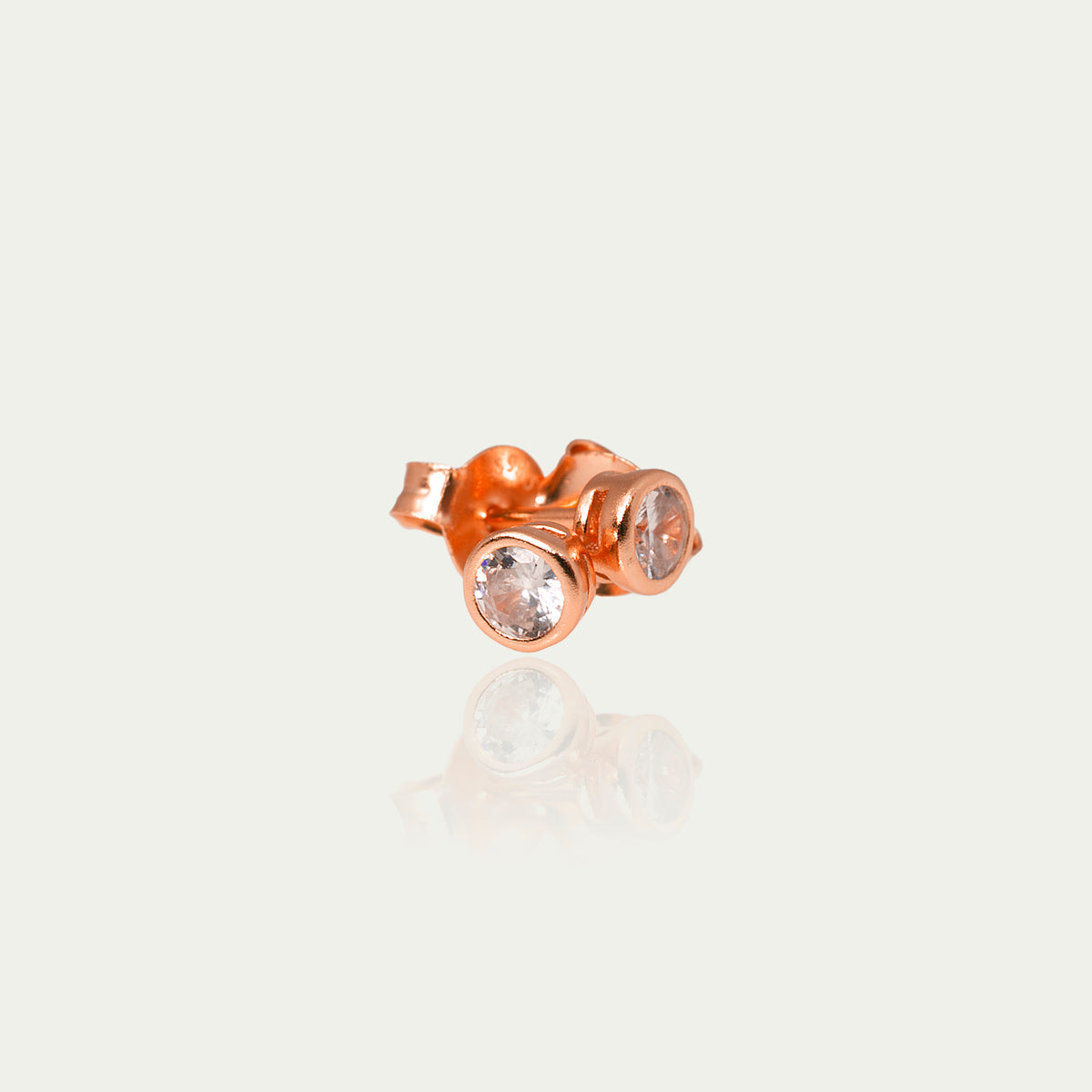 Ohrstecker Glam Crystal – 925 Sterling Silber 18K Roségold vergoldet | Sucre Fine Jewelry