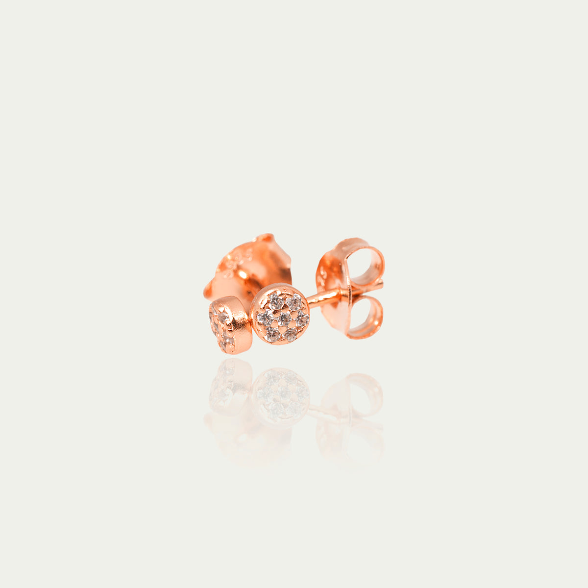 Ohrstecker Mini Pavé – 925 Sterling Silber 18K Roségold vergoldet | Sucre Fine Jewelry