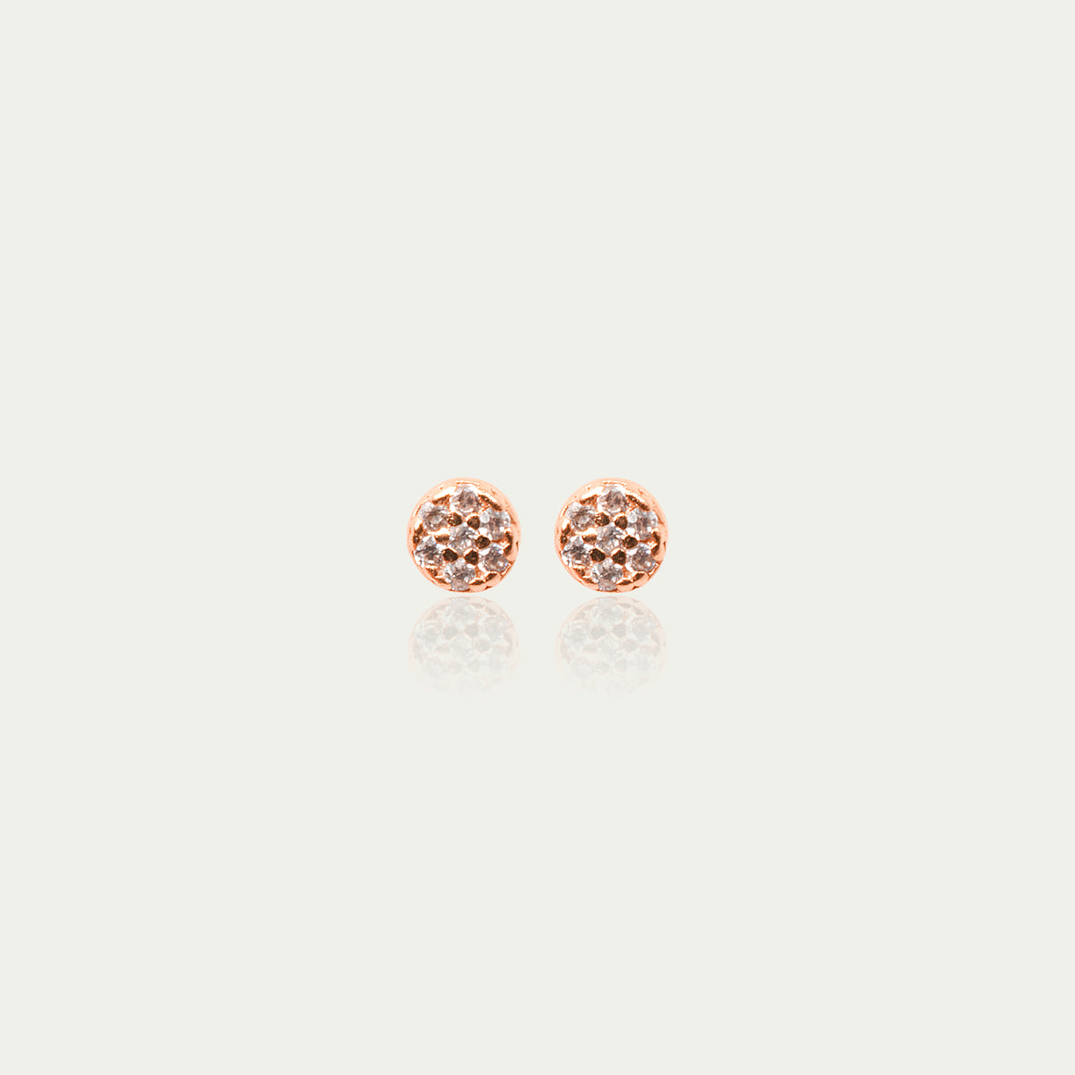 Ohrstecker Mini Pavé – 925 Sterling Silber 18K Roségold vergoldet | Sucre Fine Jewelry