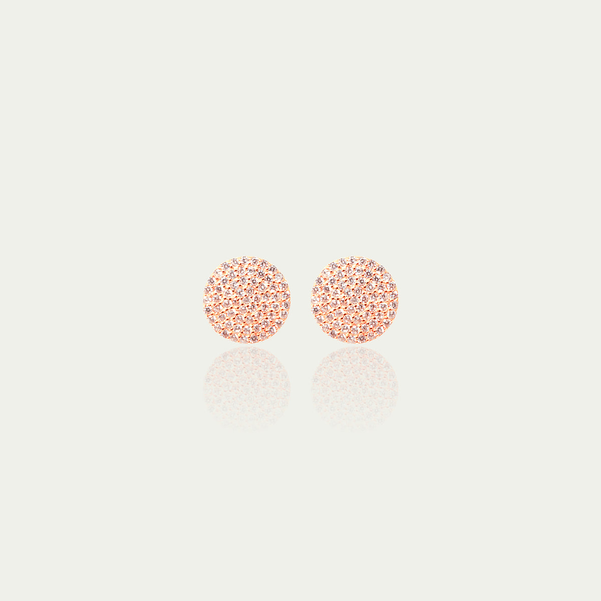 Ohrstecker Pavé – 925 Sterling Silber 18K Roségold vergoldet | Sucre Fine Jewelry