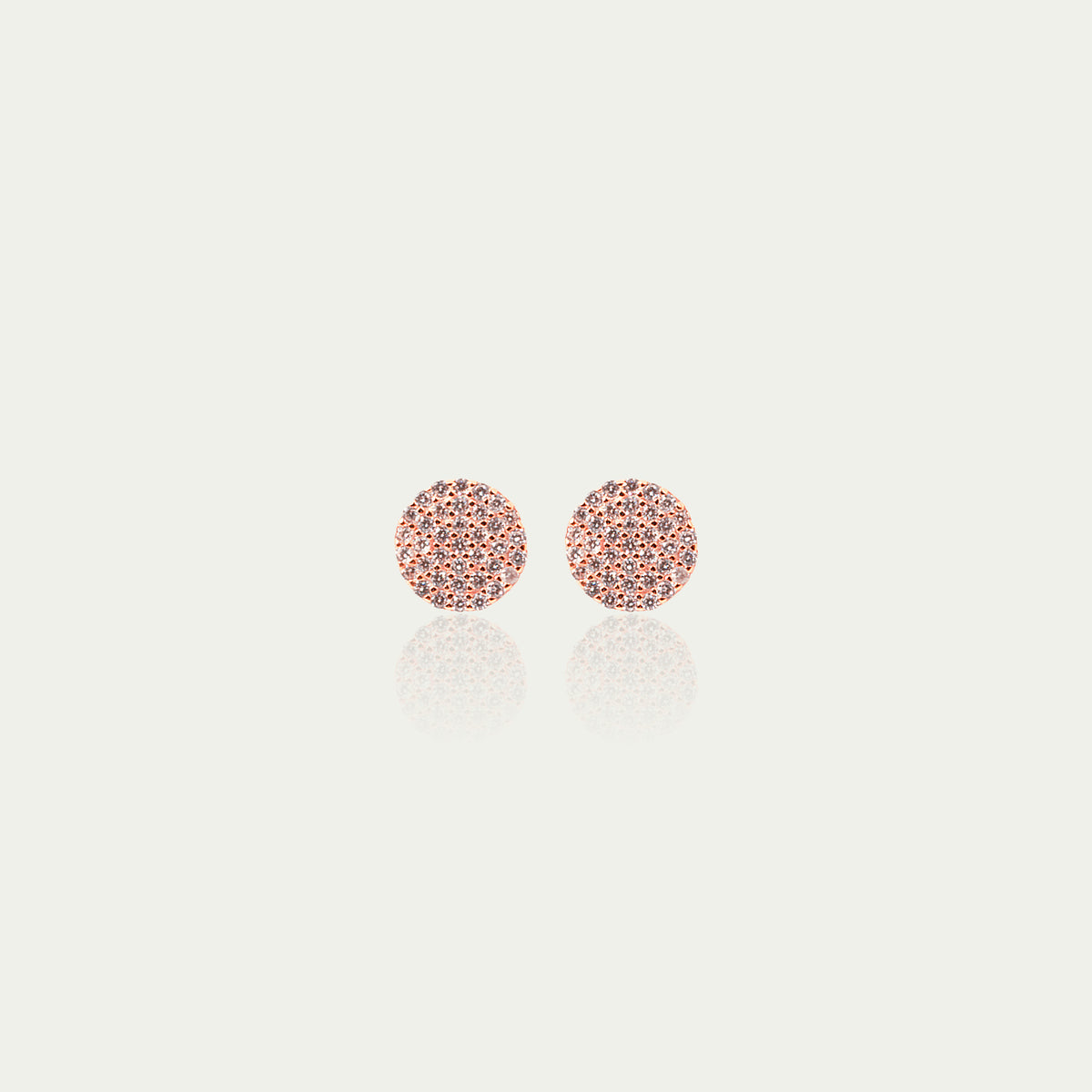 Ohrstecker Pavé 0,9cm – 925 Sterling Silber 18K Roségold vergoldet | Sucre Fine Jewelry