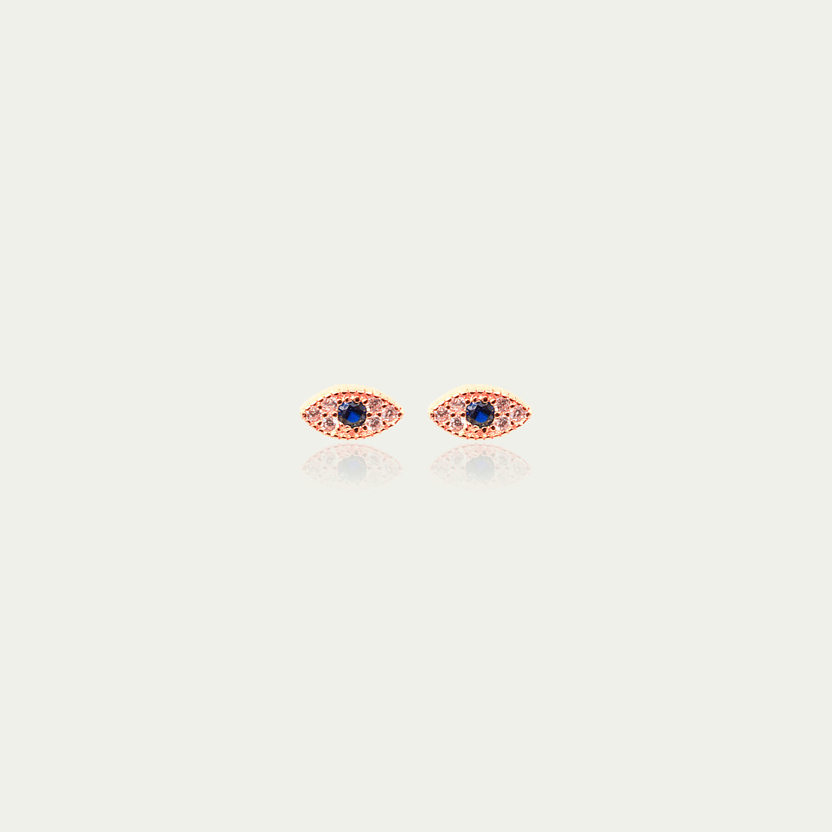 Ohrstecker Evil Eye – 925 Sterling Silber 18K Roségold vergoldet | Sucre Fine Jewelry