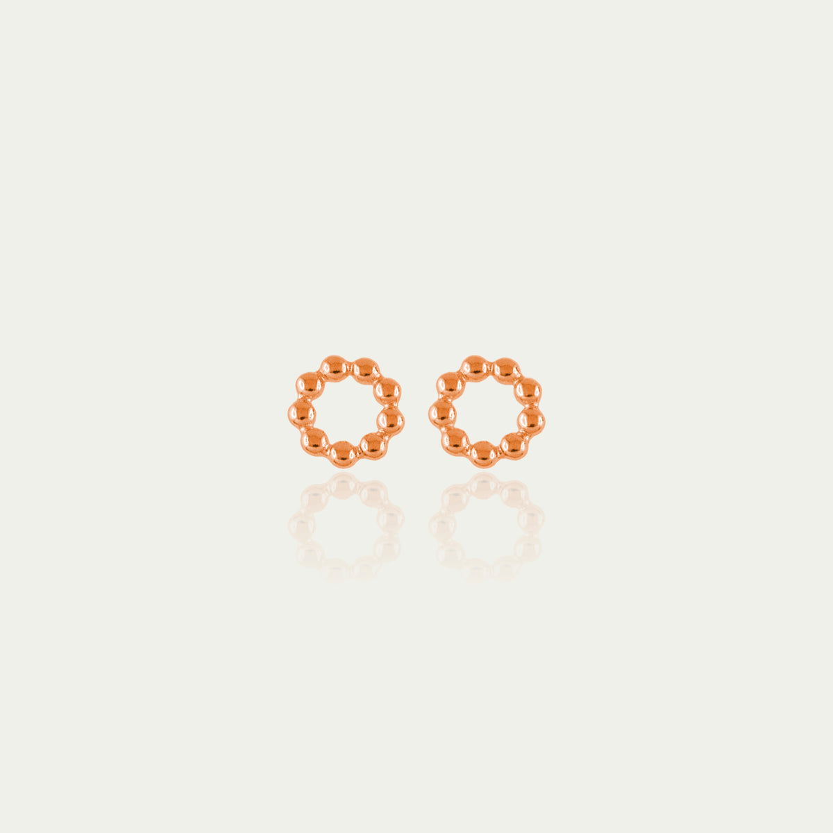 Ohrstecker Bubbles Circle – 925 Sterling Silber 18K Roségold vergoldet | Sucre Fine Jewelry