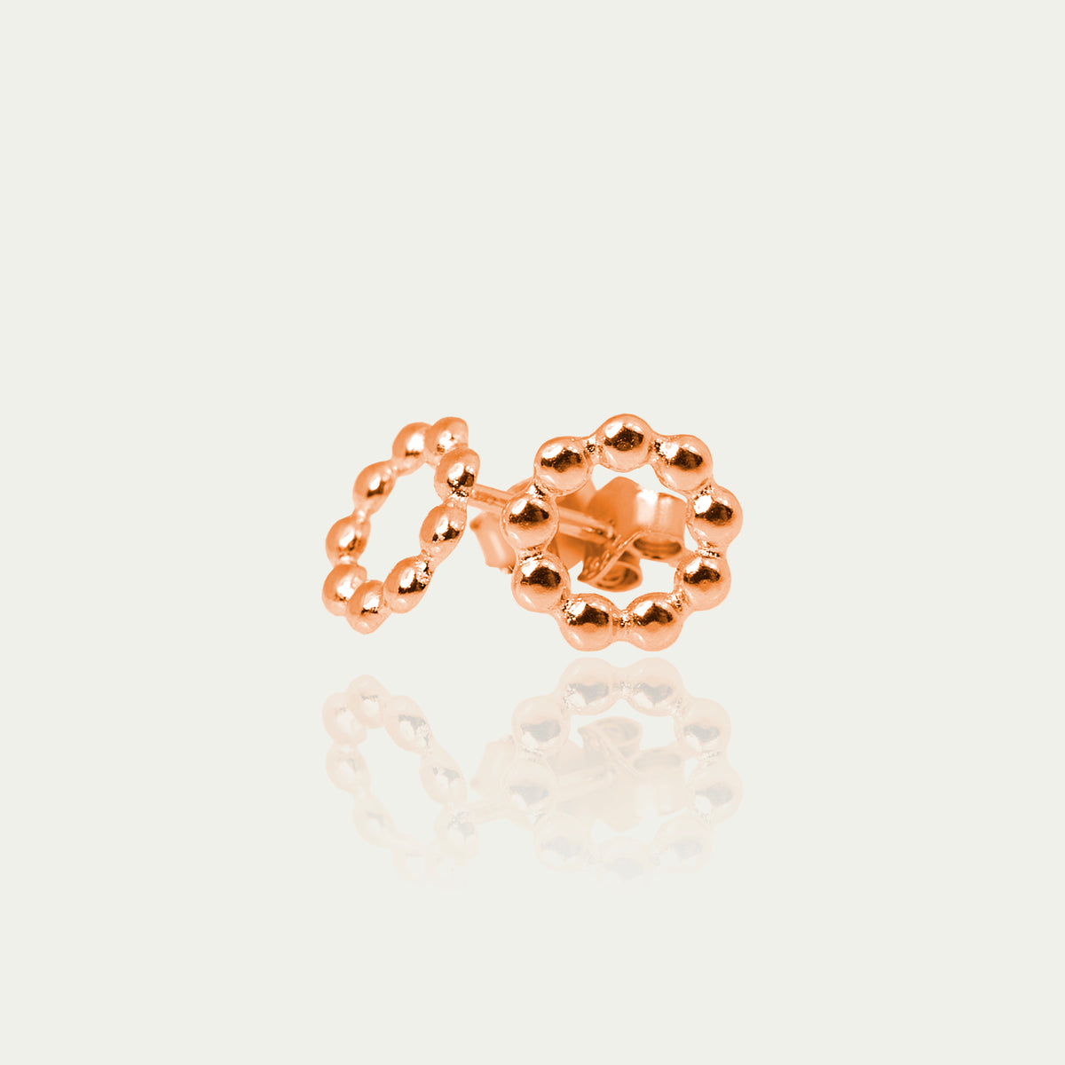 Ohrstecker Bubbles Circle – 925 Sterling Silber 18K Roségold vergoldet | Sucre Fine Jewelry