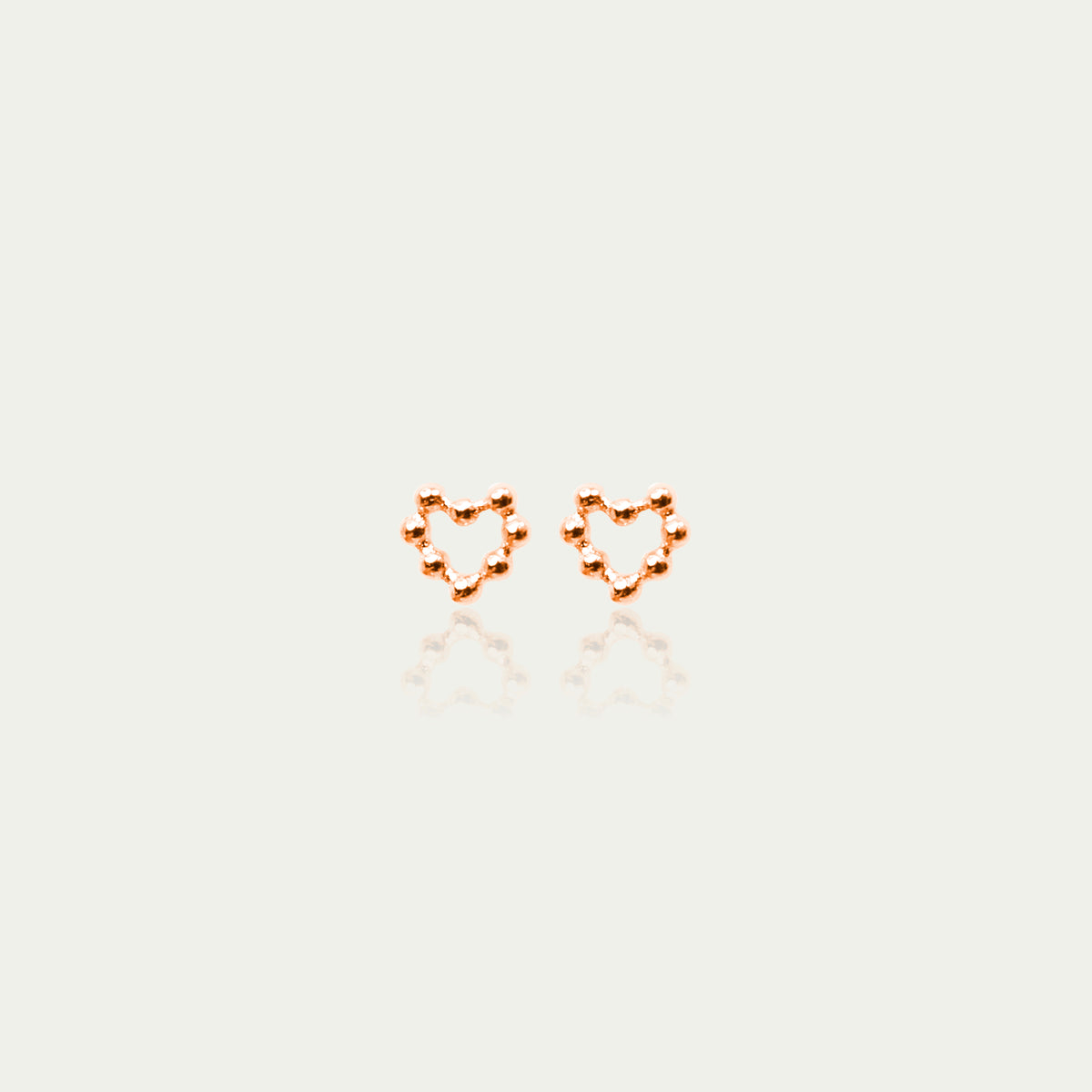 Ohrstecker Bubbles Heart – 925 Sterling Silber 18K Roségold vergoldet | Sucre Fine Jewelry