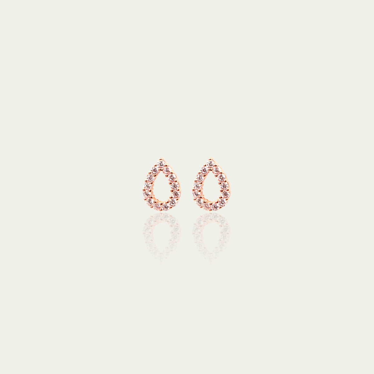 Ohrstecker Shiny Drop – 925 Sterling Silber 18K Roségold vergoldet | Sucre Fine Jewelry