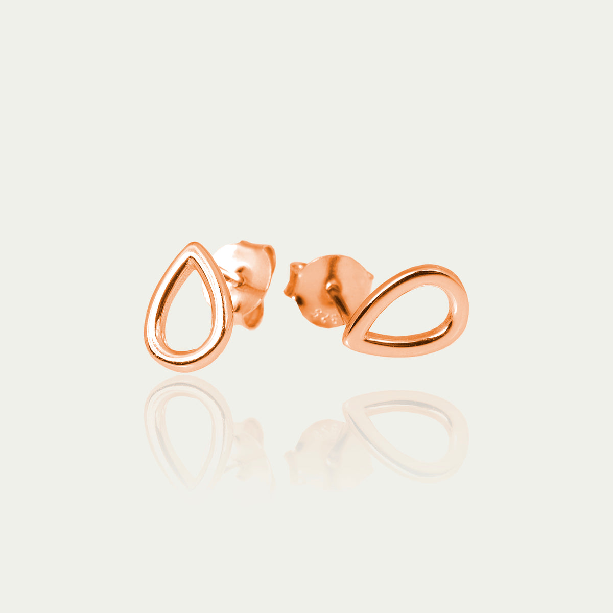 Ohrstecker Drop – 925 Sterling Silber 18K Roségold vergoldet | Sucre Fine Jewelry