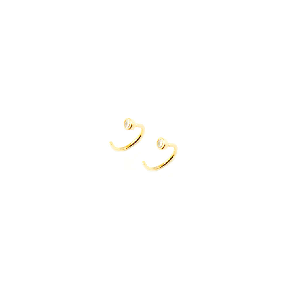 Ohrhänger Glam Hoop – 925 Sterling Silber 18K Gelbgold vergoldet | Sucre Fine Jewelry