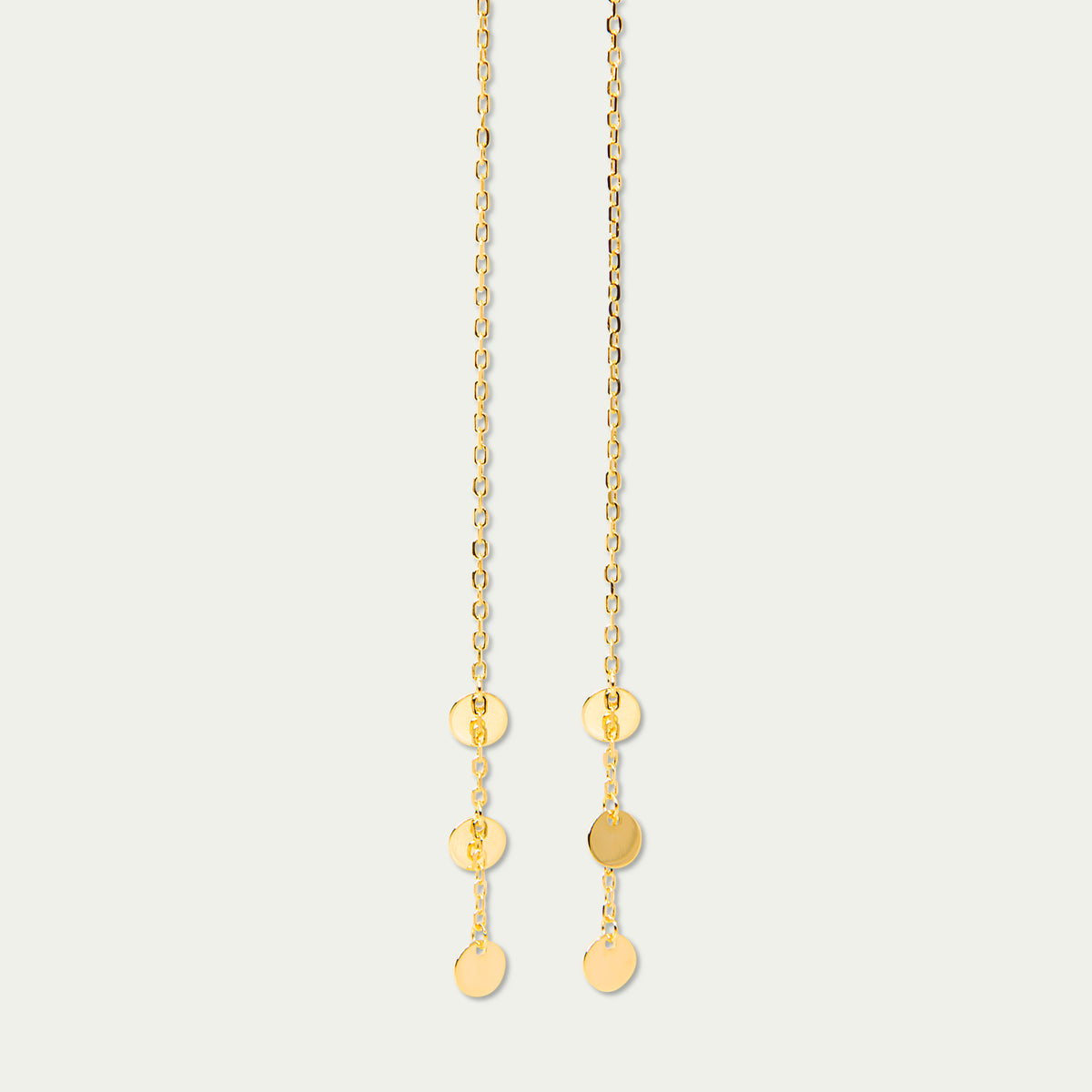 Ohrhänger Mini Coin – 925 Sterling Silber 18K Gelbgold vergoldet | Sucre Fine Jewelry