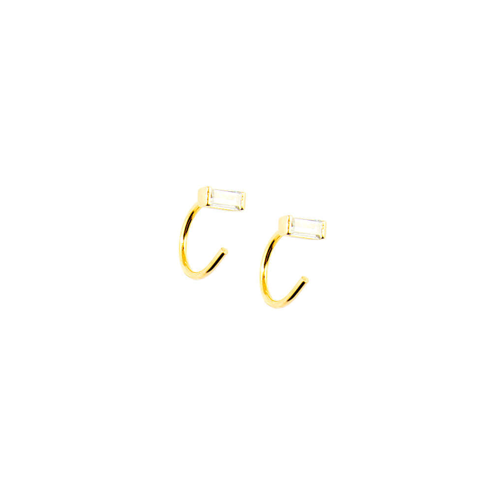 Ohrhänger Shiny Bar – 925 Sterling Silber 18K Gelbgold vergoldet | Sucre Fine Jewelry