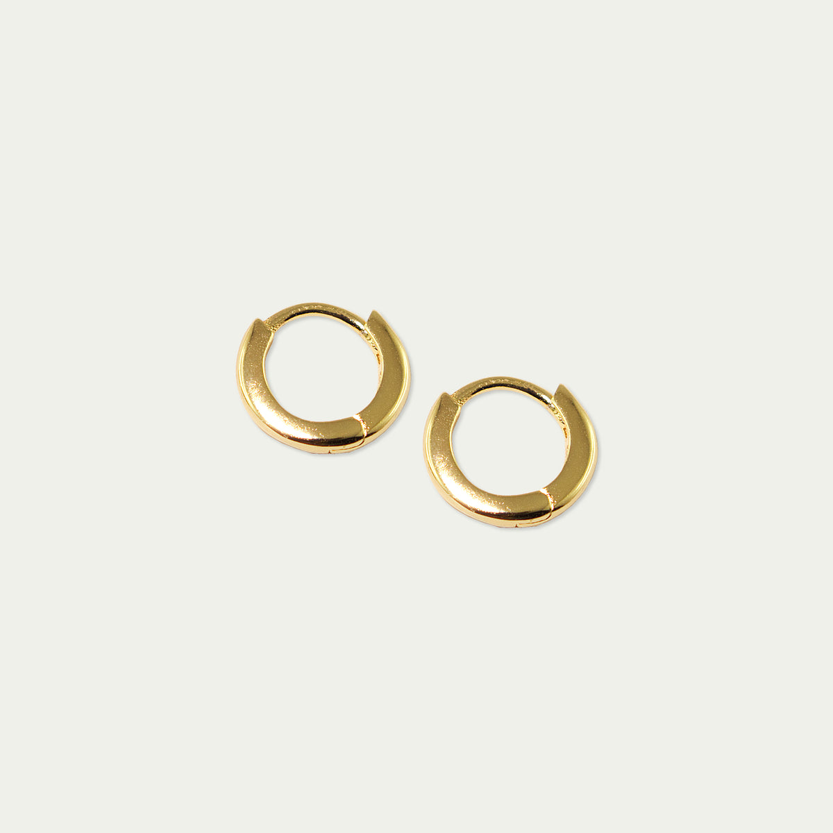 Klappcreole Pure Mini 0,6cm – 925 Sterling Silber 18K Gelbgold vergoldet | Sucre Fine Jewelry