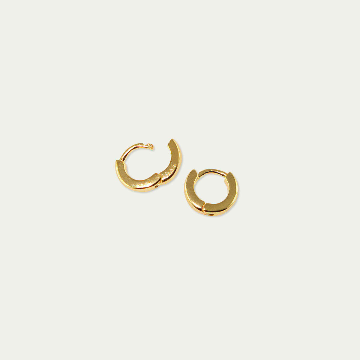 Klappcreole Pure Mini 0,5cm – 925 Sterling Silber 18K Gelbgold vergoldet | Sucre Fine Jewelry