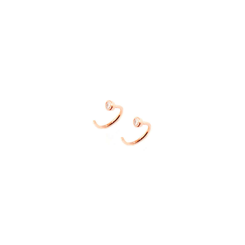 Ohrhänger Glam Hoop – 925 Sterling Silber 18K Roségold vergoldet | Sucre Fine Jewelry