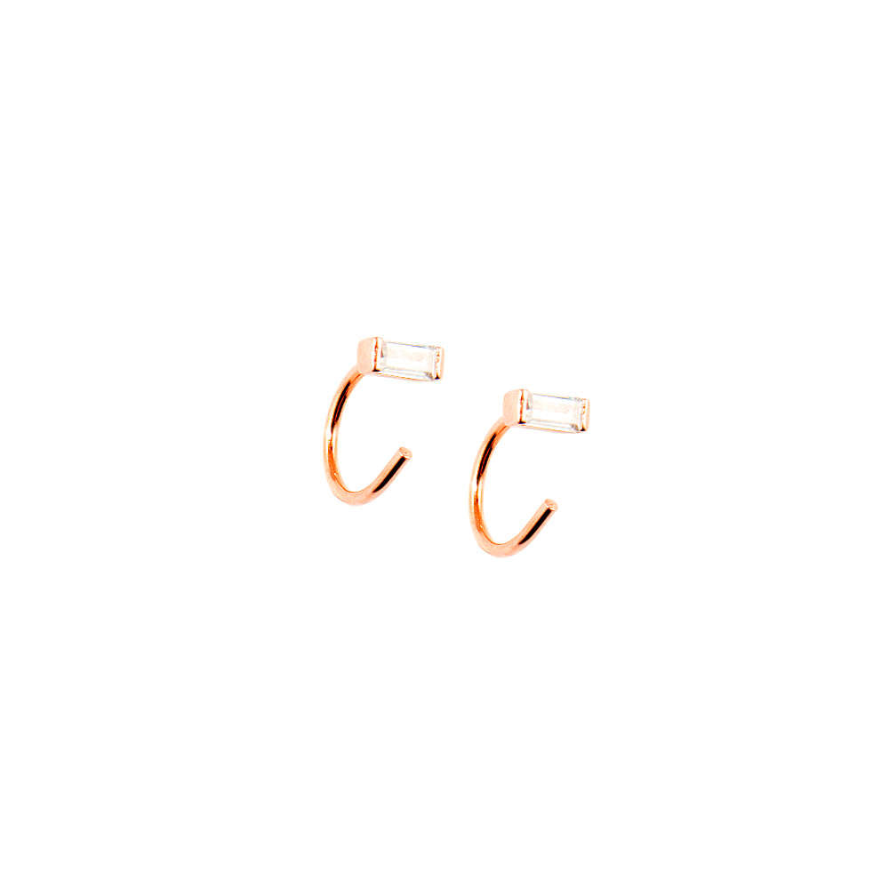 Ohrhänger Shiny Bar – 925 Sterling Silber 18K Roségold vergoldet | Sucre Fine Jewelry
