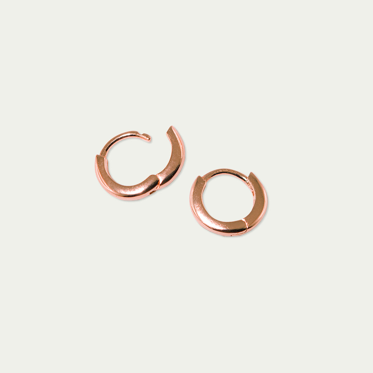 Klappcreole Pure Mini 0,6cm – 925 Sterling Silber 18K Roségold vergoldet | Sucre Fine Jewelry