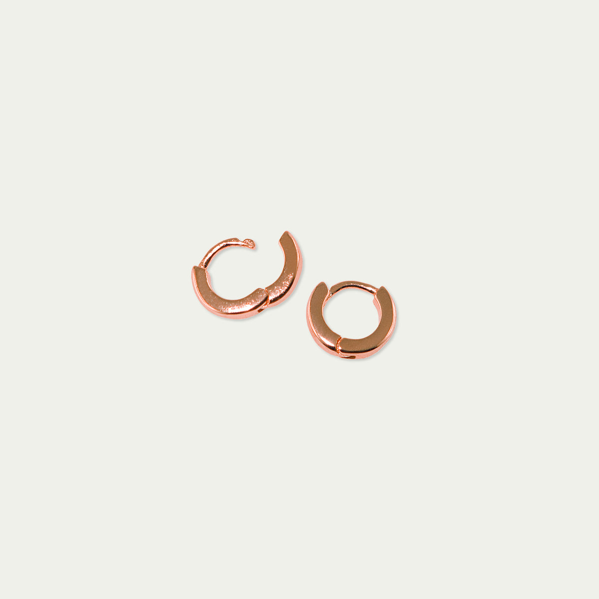 Klappcreole Pure Mini 0,5cm – 925 Sterling Silber 18K Roségold vergoldet | Sucre Fine Jewelry