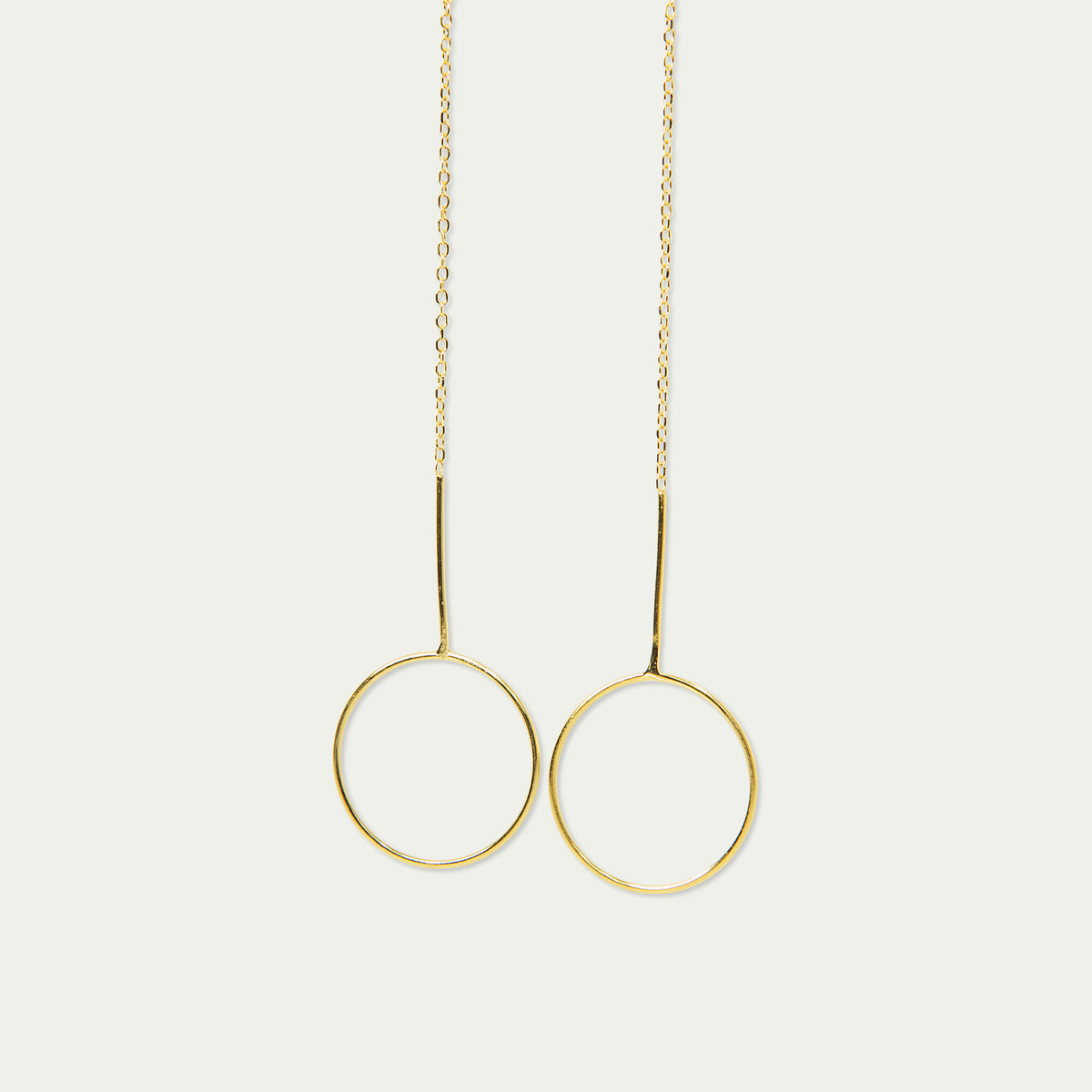 Ohrhänger Basic Circle – 925 Sterling Silber 18K Gelbgold vergoldet | Sucre Fine Jewelry