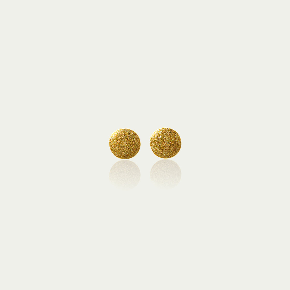 Ohrstecker Mini Frosted Coin – 925 Sterling Silber 18K Gelbgold vergoldet | Sucre Fine Jewelry