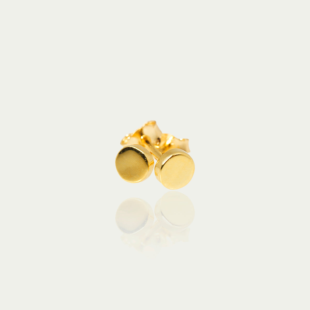 Ohrstecker Mini Disc – 925 Sterling Silber 18K Gelbgold vergoldet | Sucre Fine Jewelry
