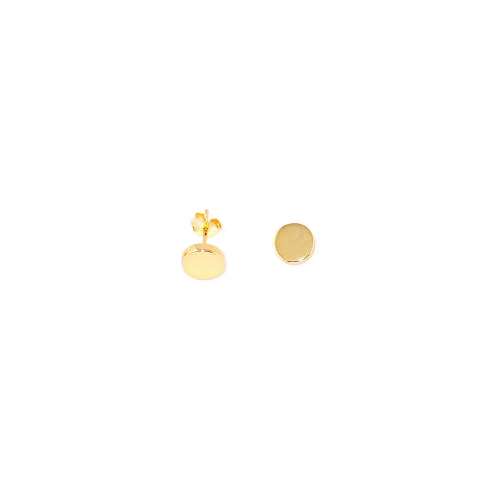 Ohrstecker Coin – 925 Sterling Silber 18K Gelbgold vergoldet | Sucre Fine Jewelry
