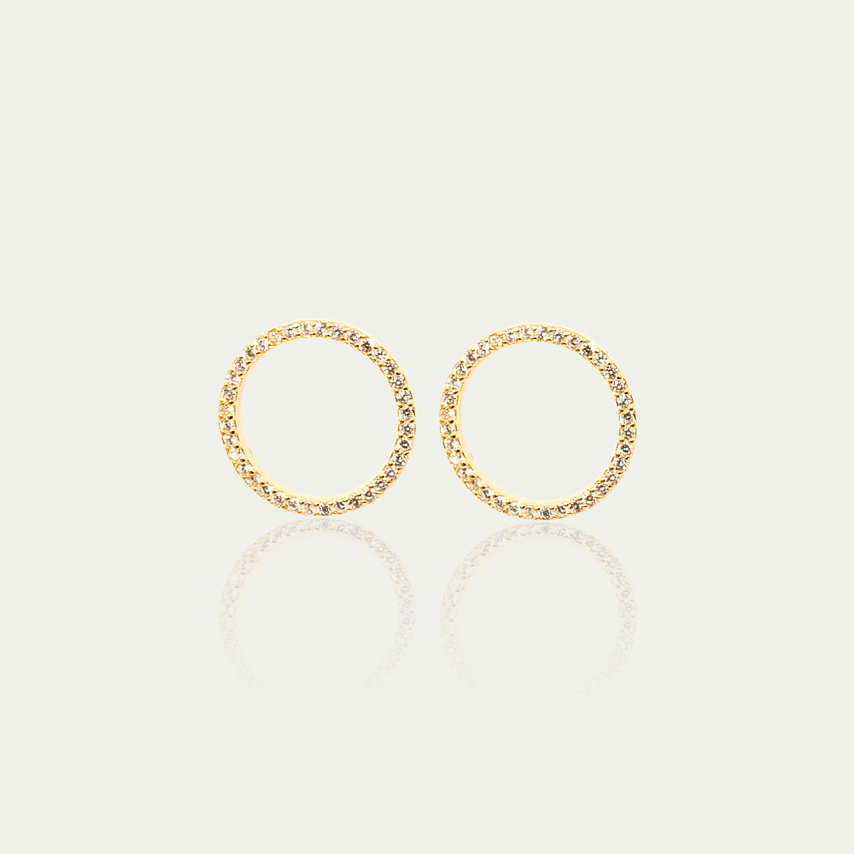 Ohrstecker Big Circle – 925 Sterling Silber 18K Gelbgold vergoldet | Sucre Fine Jewelry