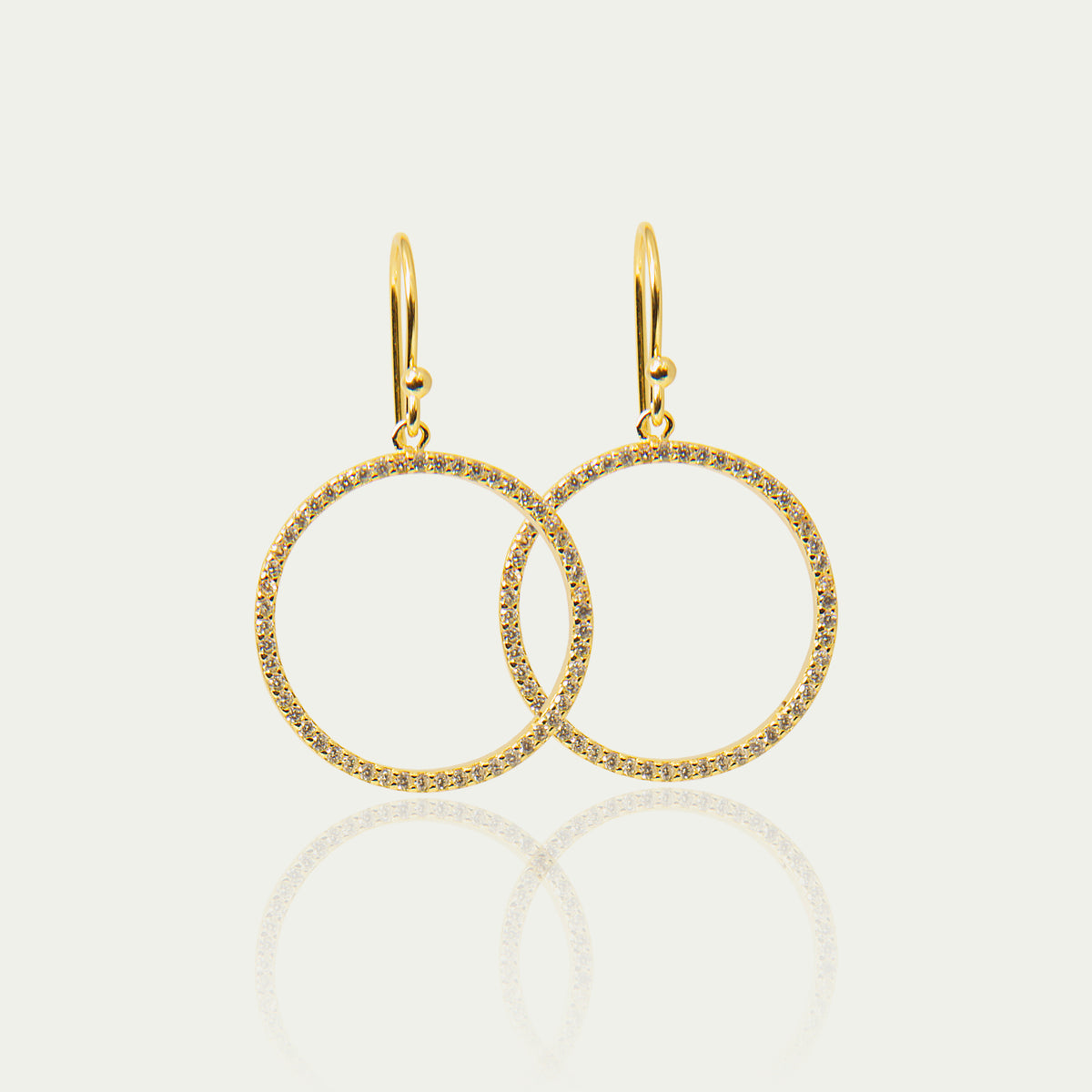 Ohrhänger Big Circle – 925 Sterling Silber 18K Gelbgold vergoldet | Sucre Fine Jewelry
