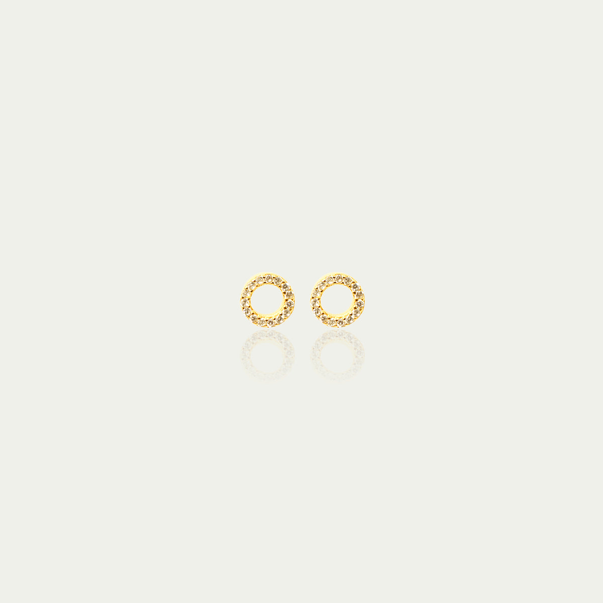 Ohrstecker Mini Circle – 925 Sterling Silber 18K Gelbgold vergoldet | Sucre Fine Jewelry