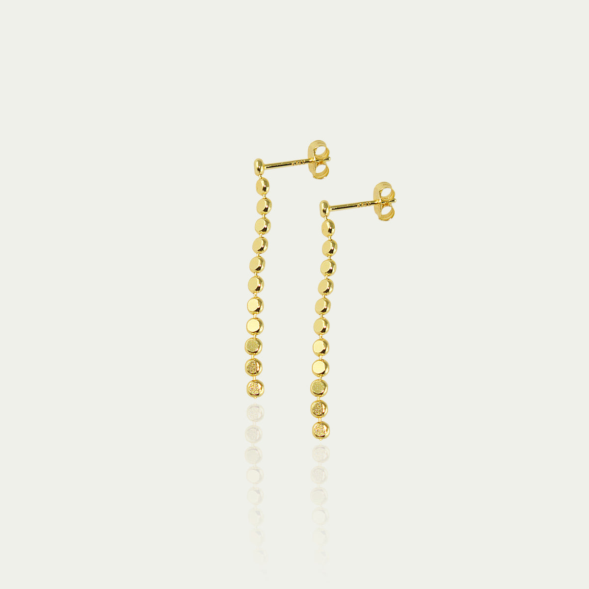Ohrhänger Bubble Line – 925 Sterling Silber 18K Gelbgold vergoldet | Sucre Fine Jewelry