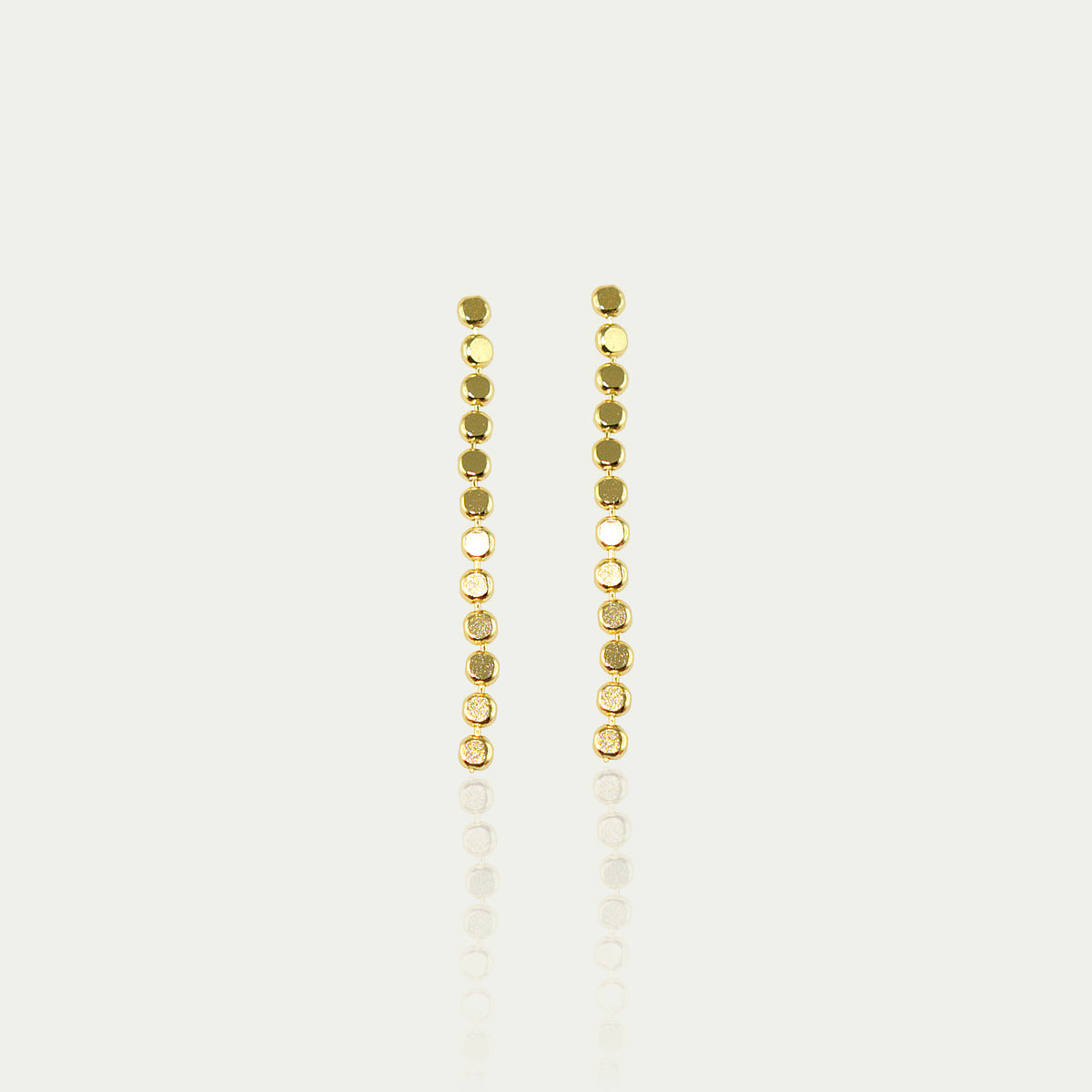 Ohrhänger Bubble Line – 925 Sterling Silber 18K Gelbgold vergoldet | Sucre Fine Jewelry