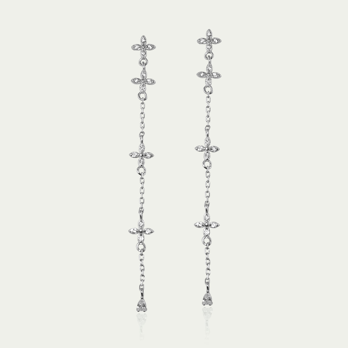 Ohrhänger Shiny Mini Clover – 925 Sterling Silber | Sucre Fine Jewelry